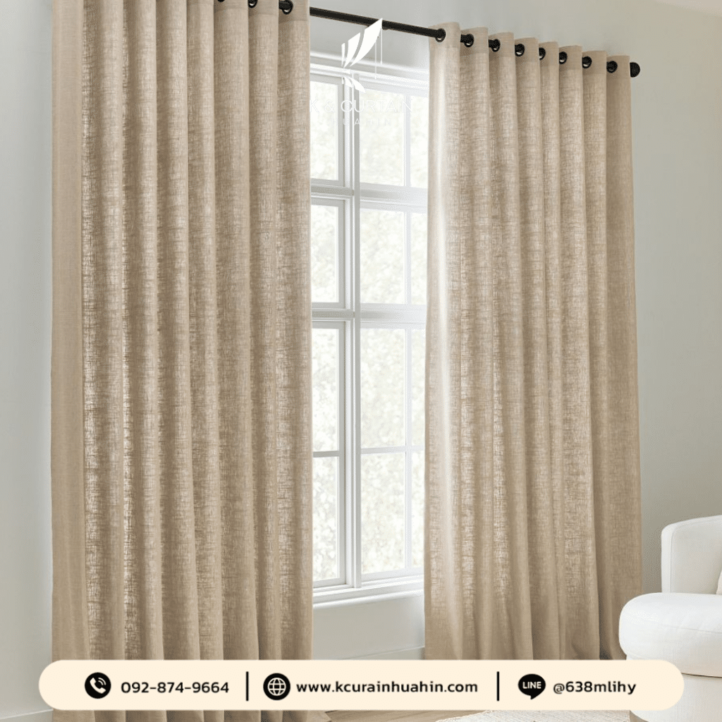 7. ผ้าม่านตาไก่ (Grommet curtains)